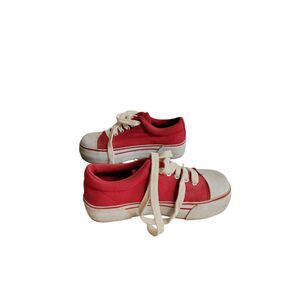 City Sneaks Red Sparkle Platform Shoes Size 6